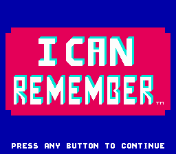 Fisher-Price - I Can Remember Title Screen